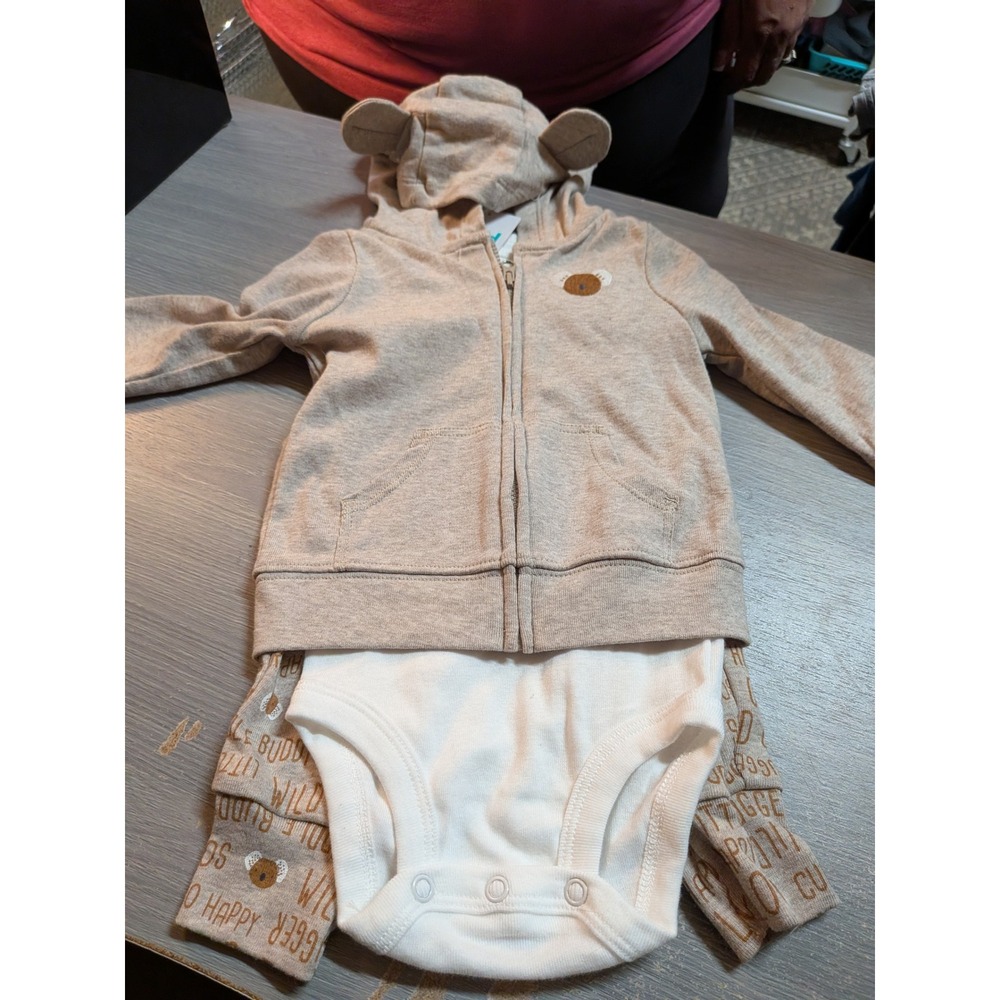 Child‎ of Mine by Carters Baby 3-Piece Koala Hoodie Pants Set Oatmeal 3-6M
